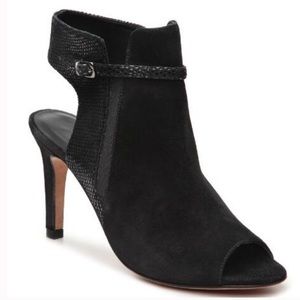 VANELI Birgit Black Open Toe Booties